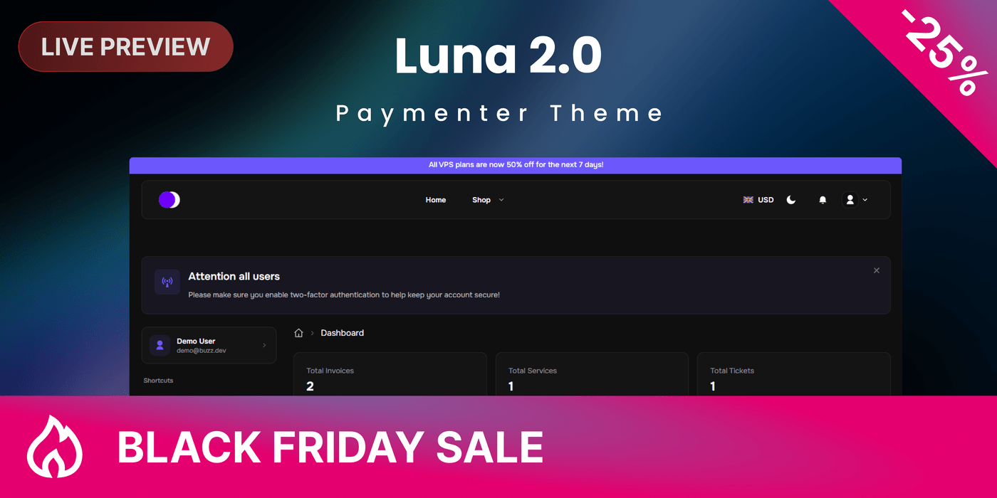 Luna v2 - Premium Paymenter Theme